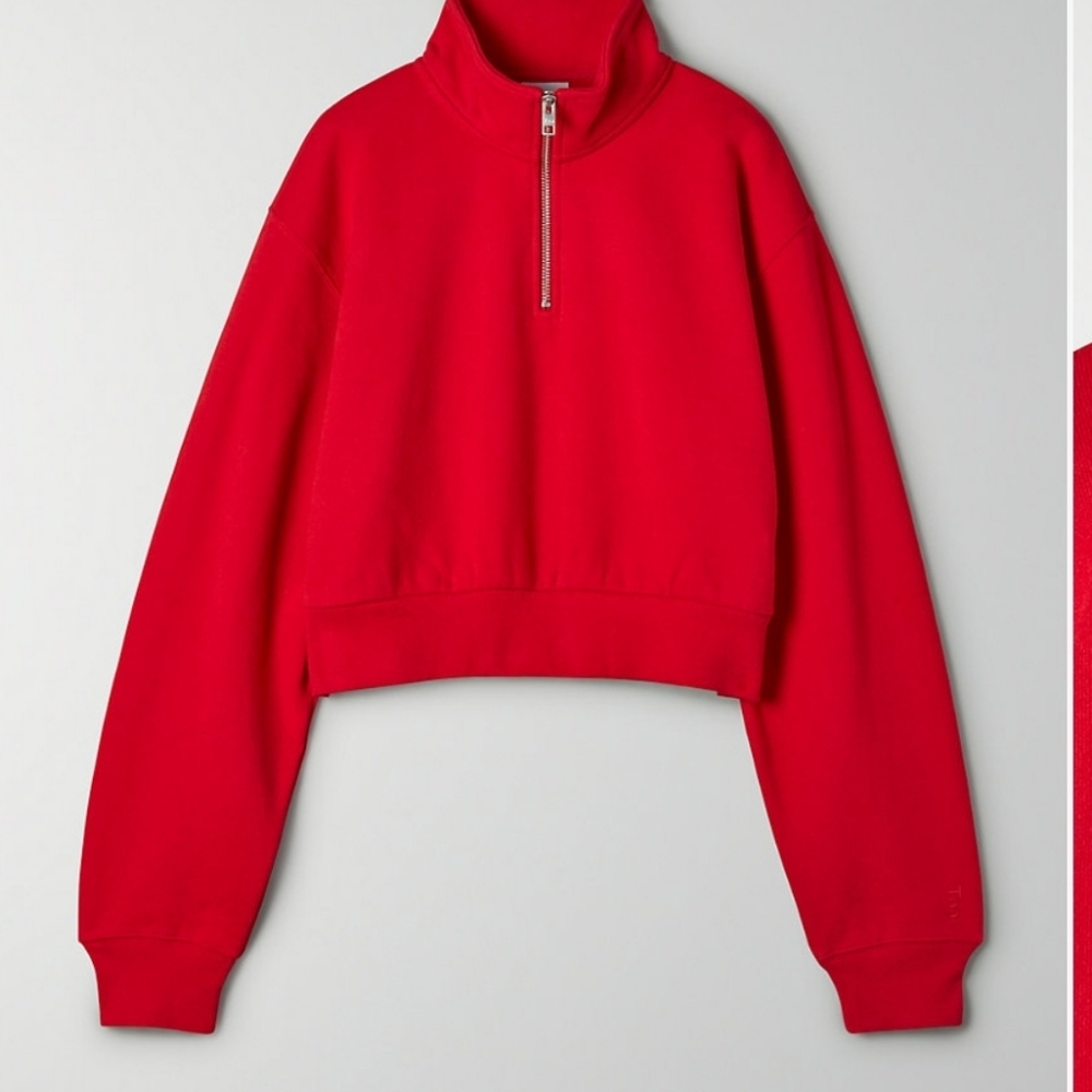 TNA cozy fleece 1/4 zip sweatshirt